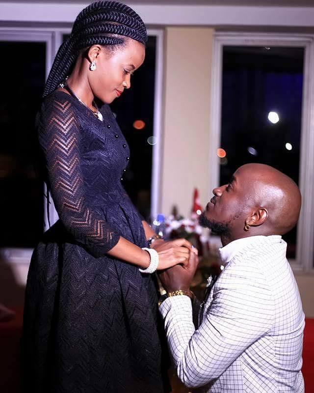 Ykee Benda proposing to Julie Batenga