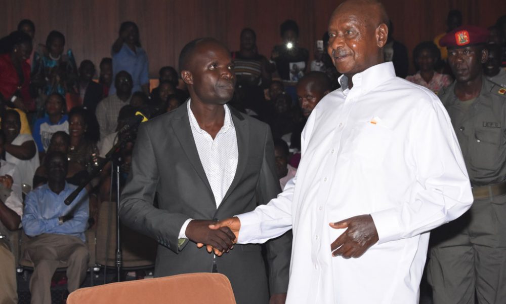 Mayinja with Museveni