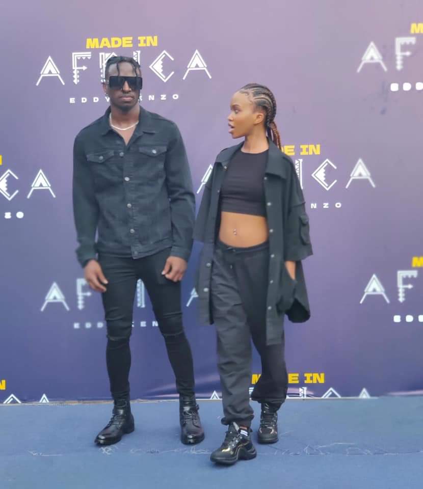 Sheilah Gashumba and Rickman Manric at Kenzo's 'Born In Africa Album lister's party