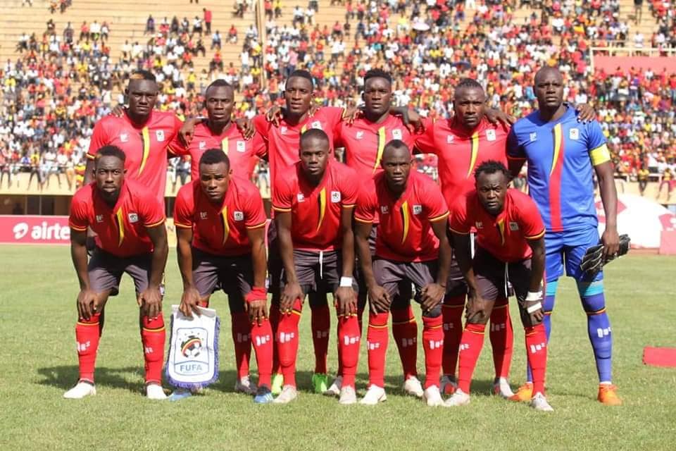 Hassan Wasswa (2nd right - top row) with Uganda Cranes teammates
