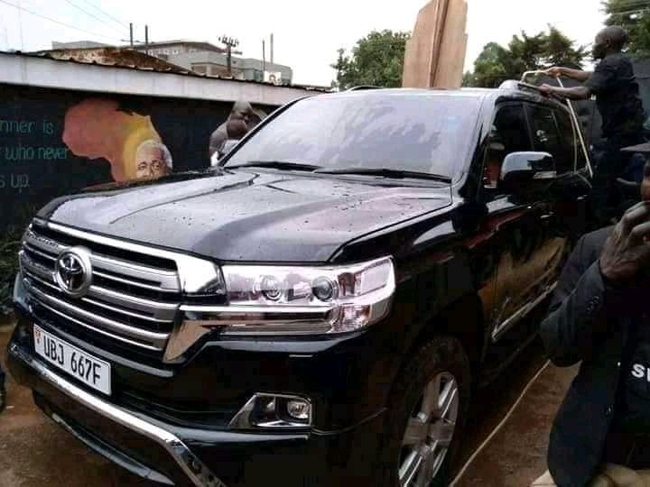 Bobi Wine's armored Toyota Land Cruiser V8