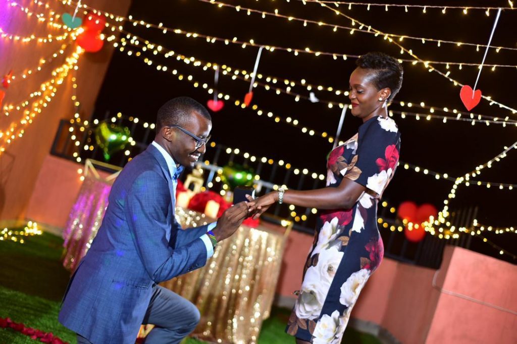Raymond Mujuni proposes to Rita Kanya