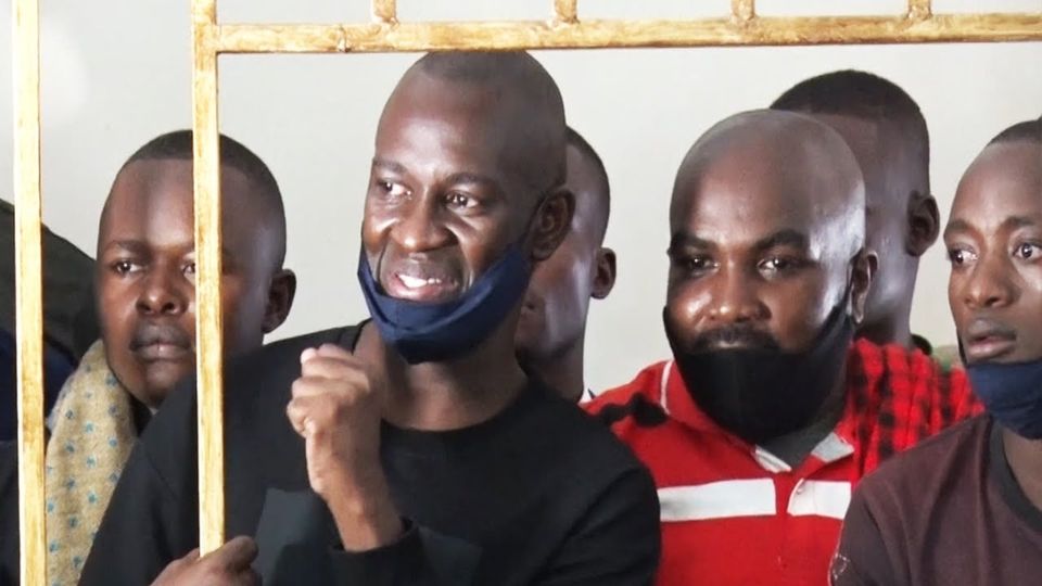 R-L: Alex, Eddie Mutwe, Nubian Li at Court martial