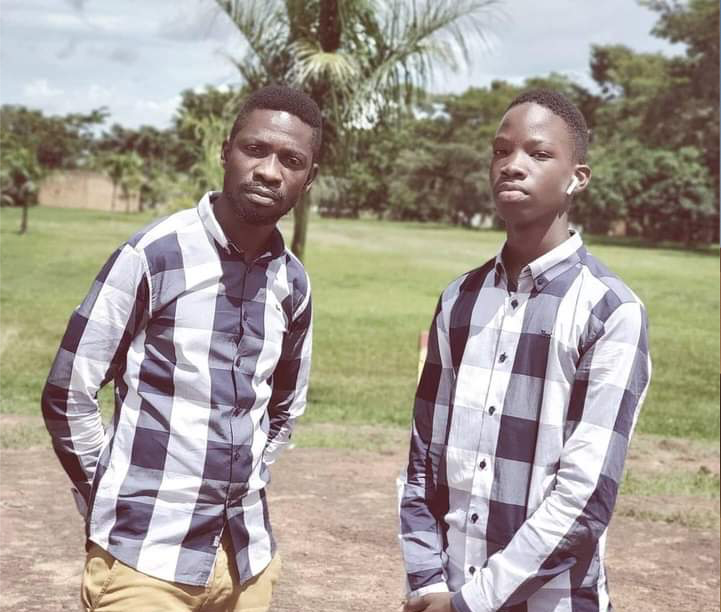 Bobi Wine and son Solomon