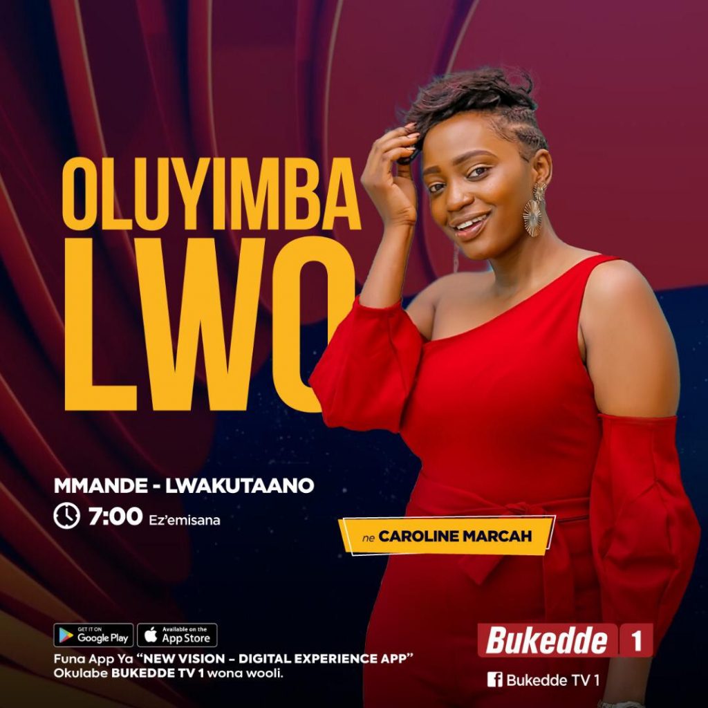 Caroline Marcah will present 'Oluyimba Lwo' on Bukedde TV 1