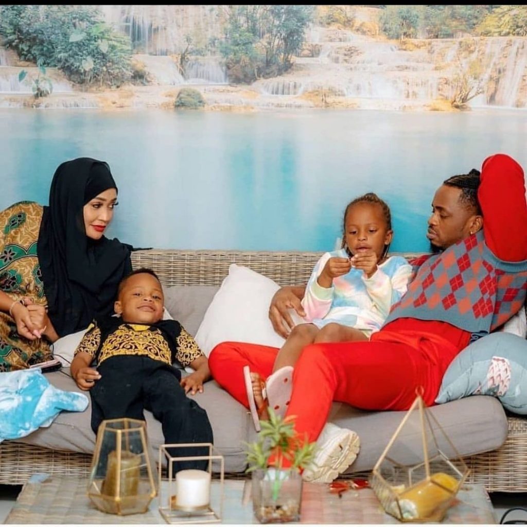 Diamond Platnumz with Zari and their kids in South Africa
