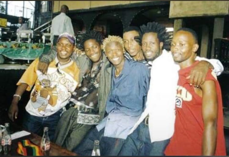 L-R: Ragga Dee, Bobi Wine, Jose chameleone, Roger Mugisha, Bebe Cool