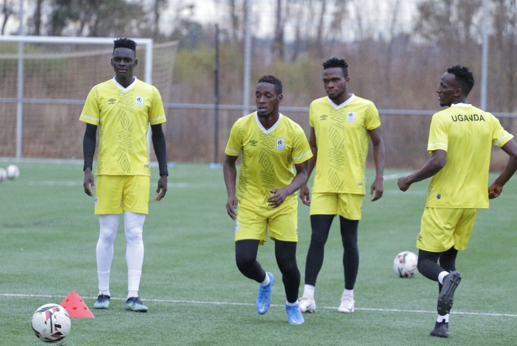 Uganda Cranes Players training ahead of South Africa clash