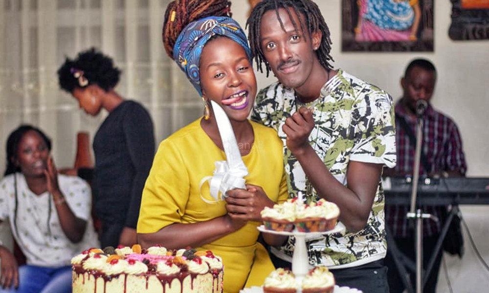 Kansiime with current lover and baby daddy, Skylanta