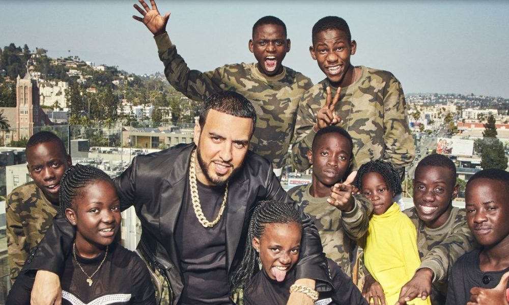 French Montana with triplets Ghetto Kids