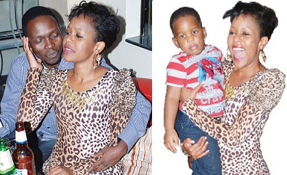 Sharon O and Ronnie Mulindwa with their son