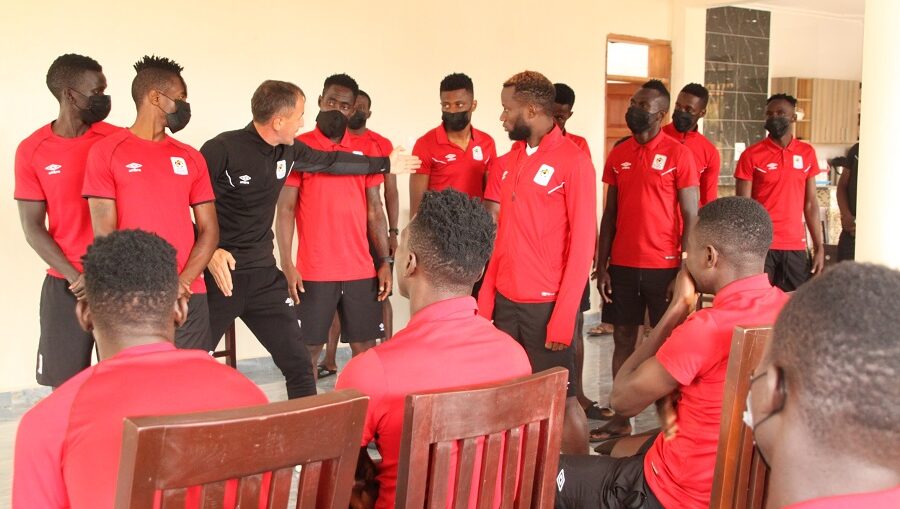 Micho giving instructions to Cranes players
