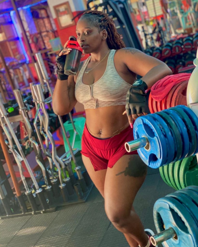 Winnie Nwagi in gym