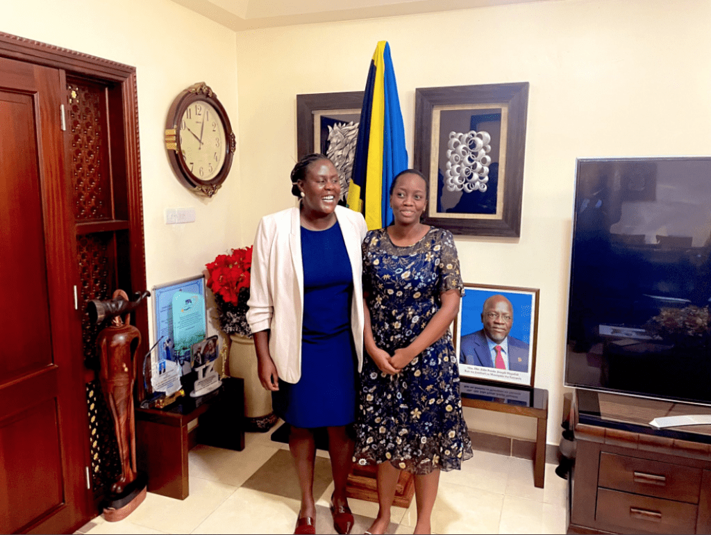 L-R: Winnie Odinga with Jesca Magufuli