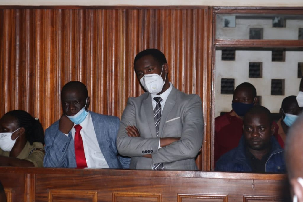 Muhammed Ssegirinya and Ssewanyana in court earlier today
