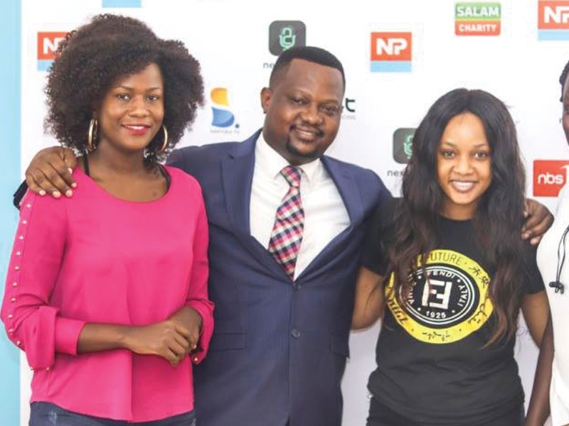 Anna Talia Oze, Zahara totto with Joel Kigozi after joining NBS TV in 2018