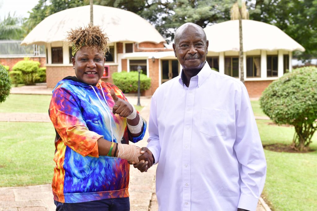 Full Figure with president Museveni