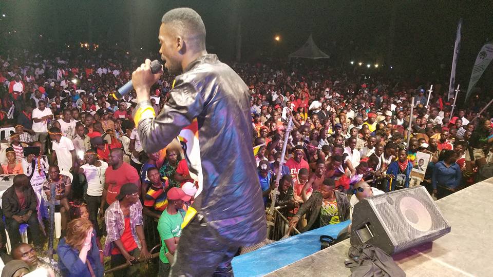 Bobi Wine thrilling revelers