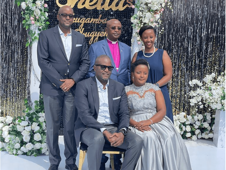 Sheila Nduhukire and fiance, Derrick Kakonge (front row)