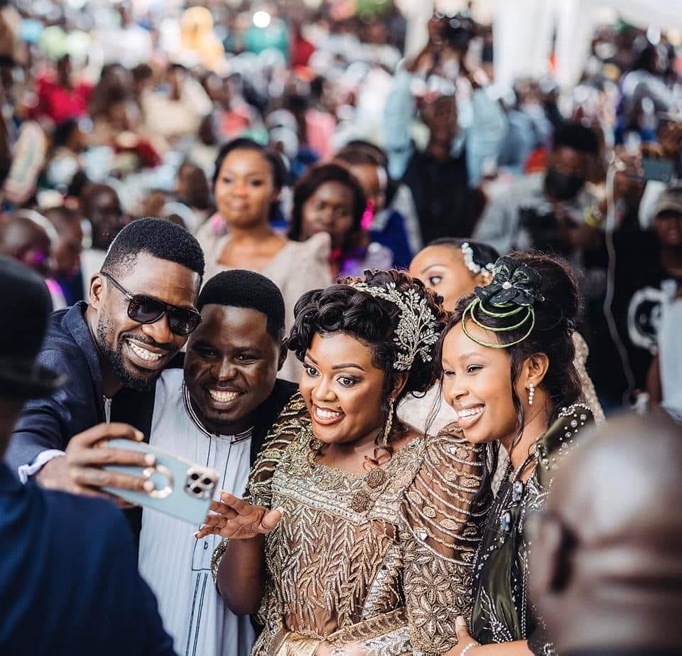 L-R: Bobi Wine, Zaake, Bridget, Barbie at the introduction ceremony