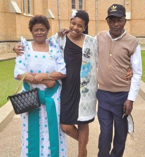 Anna Mayanja with grand parents