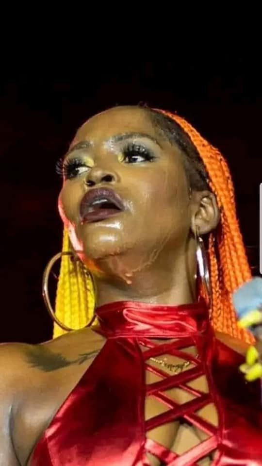 Makeup melting on Winnie Nwagi 